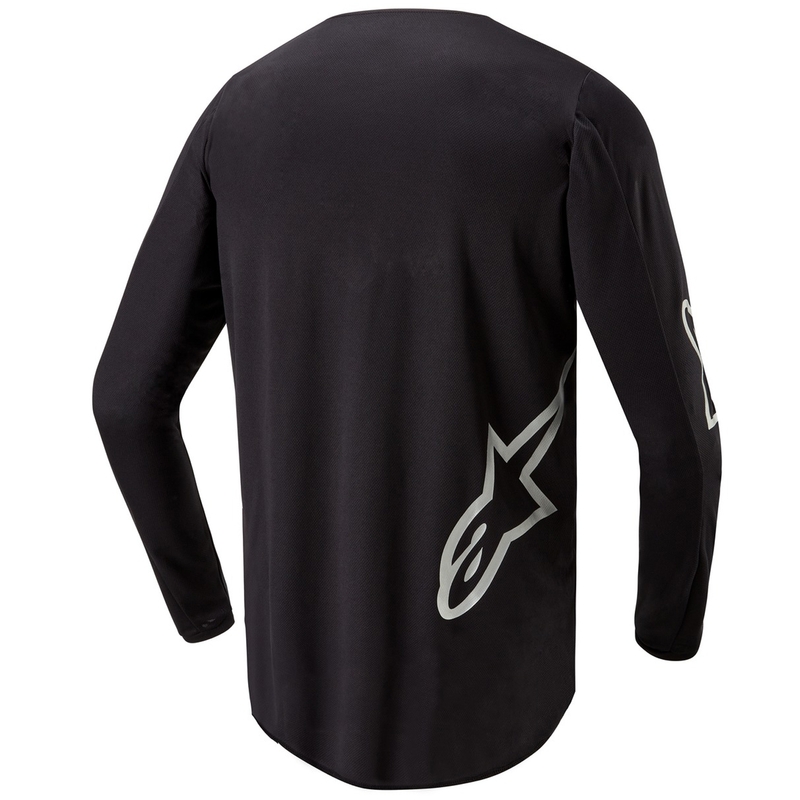 Alpinestars Fluid Lucent motokrosa krekliņš melns un sudraba krāsā