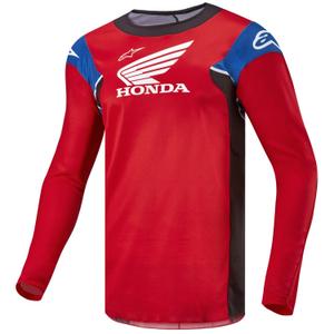 Alpinestars Racer Iconic Honda kolekcijas sarkan-meln-zila-balts motokrosa krekliņš