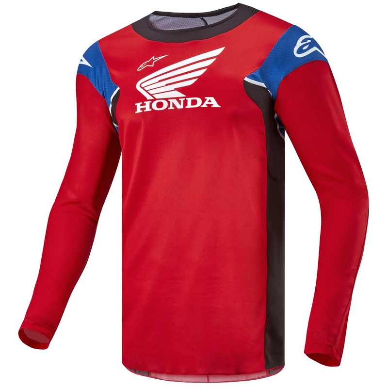 Alpinestars Racer Iconic Honda kolekcijas sarkan-meln-zila-balts motokrosa krekliņš