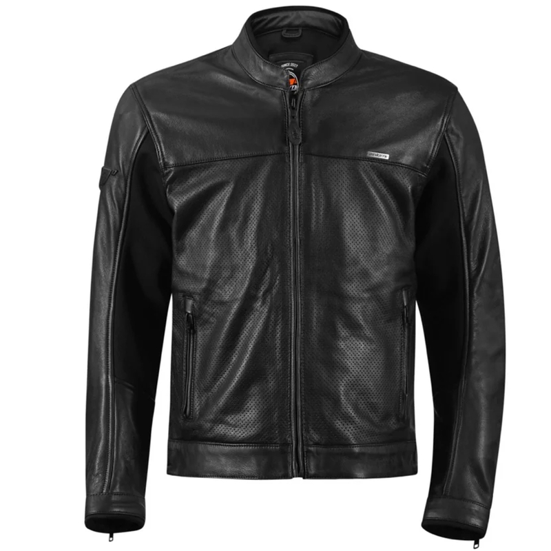 Seventy Degrees SD-JL4 Legend Classic melna ādas motocikla jaka