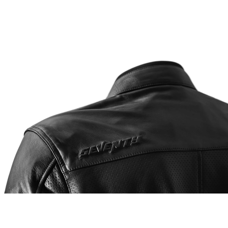Seventy Degrees SD-JL4 Legend Classic melna ādas motocikla jaka