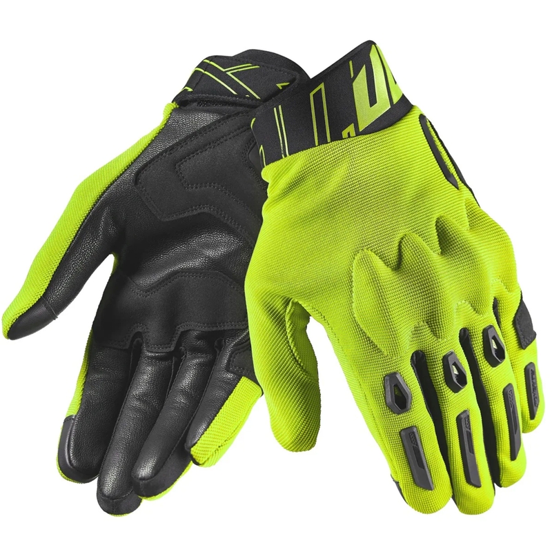 Motocikla cimdi Seventy Degrees SD-N66 Fullgas fluorescējoši dzelteni