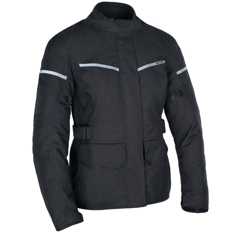 Sieviešu Oxford Spartan Long WP Black motocikla jaka