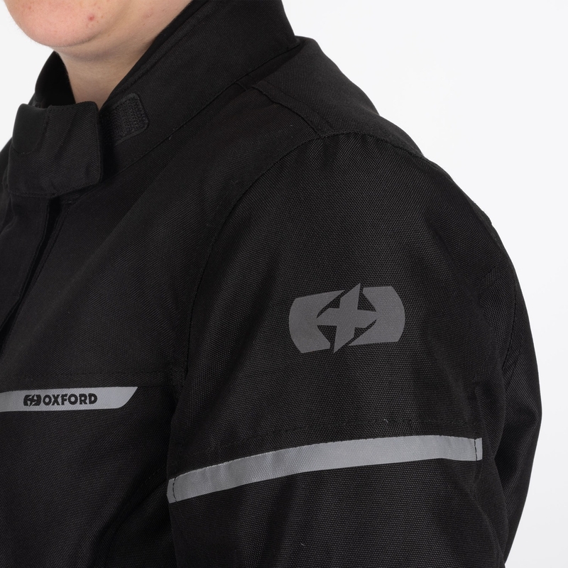 Sieviešu Oxford Spartan Long WP Black motocikla jaka