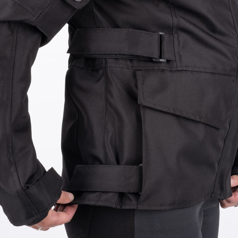 Sieviešu Oxford Spartan Long WP Black motocikla jaka
