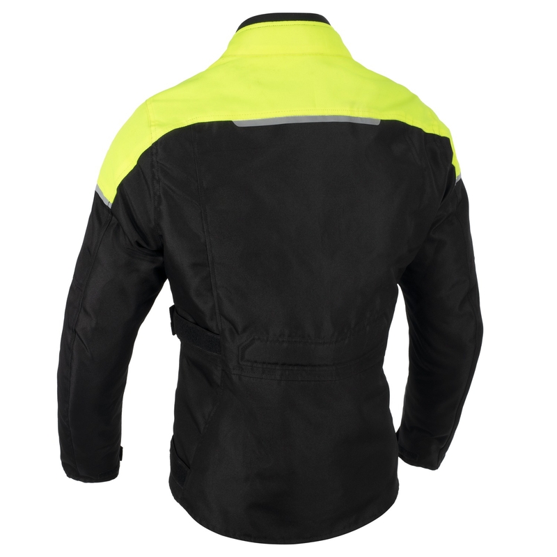 Sieviešu Oxford Spartan Long WP Black-Fluo Yellow motocikla jaka