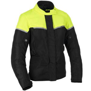 Sieviešu Oxford Spartan Long WP Black-Fluo Yellow motocikla jaka