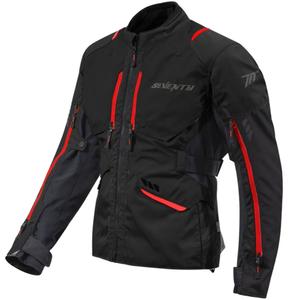 Seventy Degrees SD-JT67 Tanami melnā un sarkanā motocikla jaka