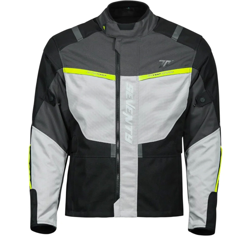 Motocikla jaka Seventy Degrees SD-JT83 Tonale black-grey-fluo yellow
