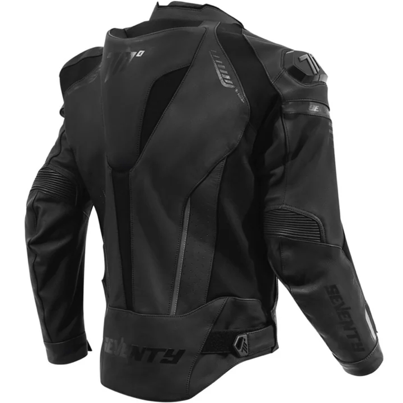 Ādas motocikla jaka Seventy Degrees SD-JL24 Spoiler melna