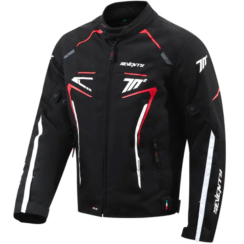 Seventy Degrees SD-JR65 Piston melns-arkans-balts motocikla jaka