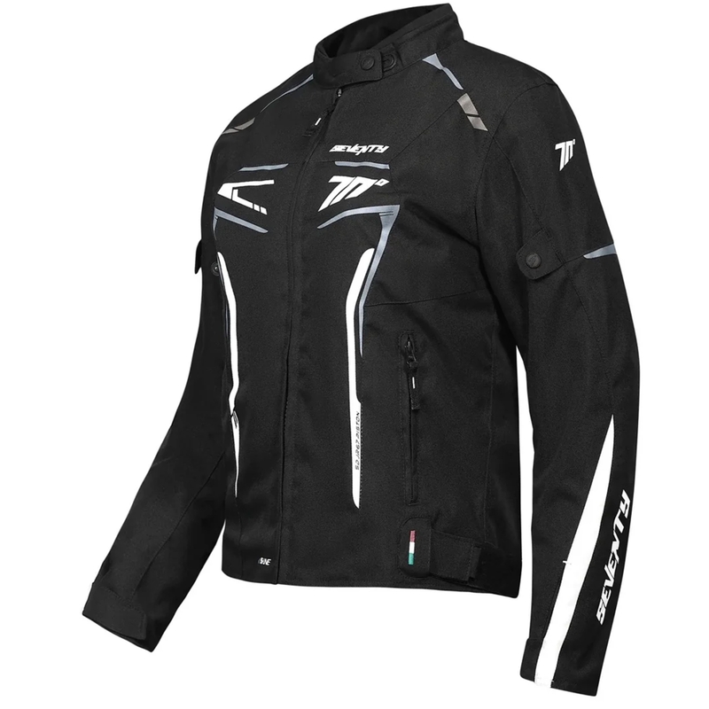 Sieviešu motocikla jaka Seventy Degrees SD-JR67 Piston Black-Grey-White Motocikla jaka sievietēm
