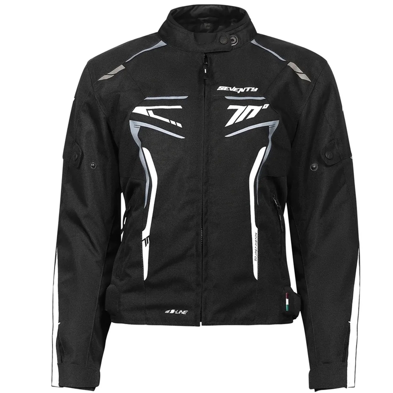Sieviešu motocikla jaka Seventy Degrees SD-JR67 Piston Black-Grey-White Motocikla jaka sievietēm