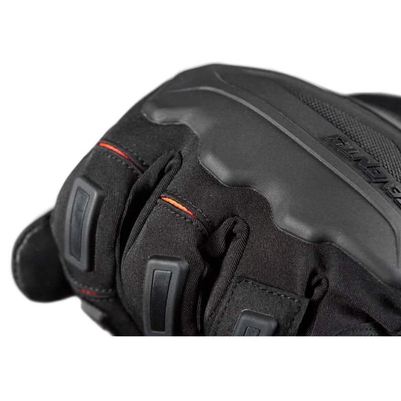 Motocikla cimdi Seventy Degrees SD-T13 Aspen Light melns un sarkans