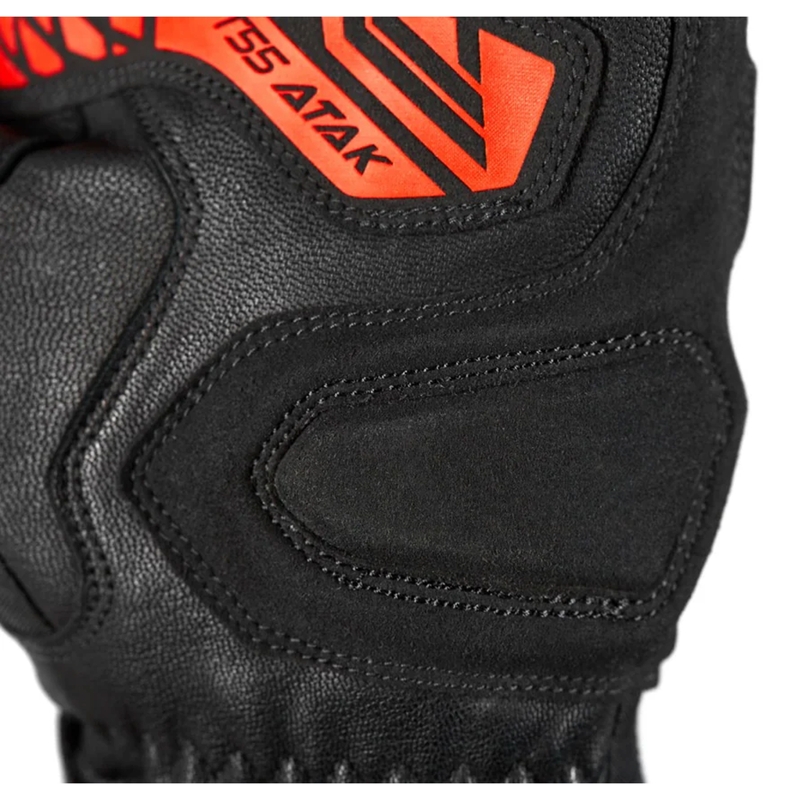 Motocikla cimdi Seventy Degrees SD-T55 Atak melns un sarkans