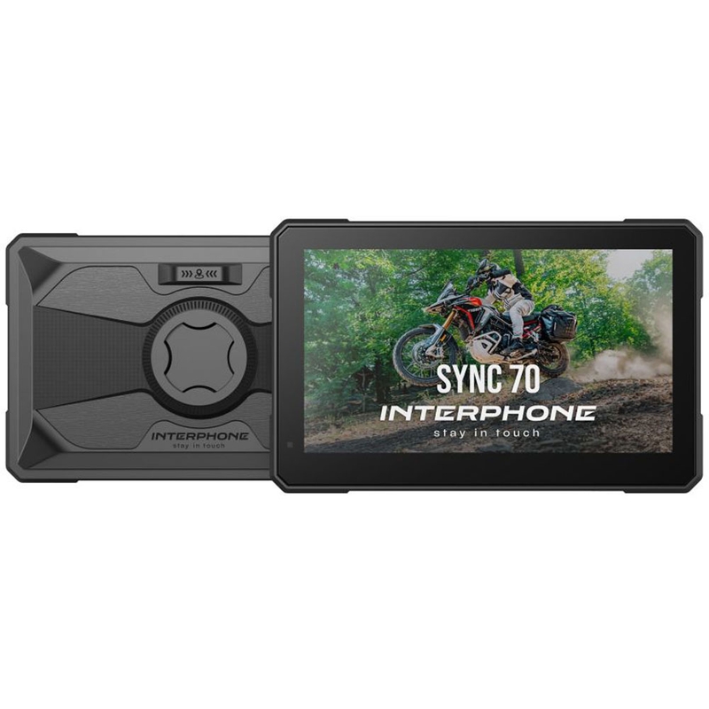 Interphone RIDESYNC70 Apple CarPlay un Android Auto displejs motocikliem
