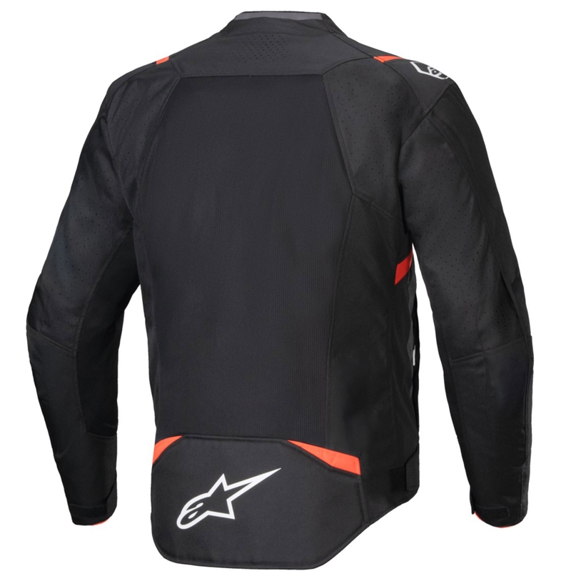 Alpinestars T-SPS Air V2 motocikla jaka melna-fluorescējoši sarkana