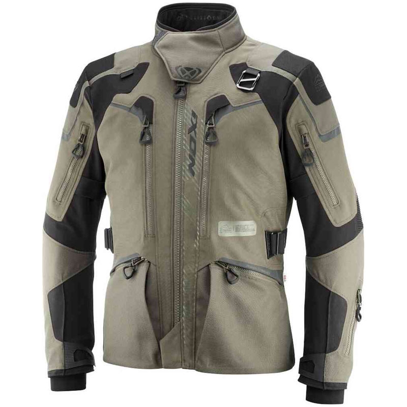 Motocikla jaka IXON Odin khaki- melna