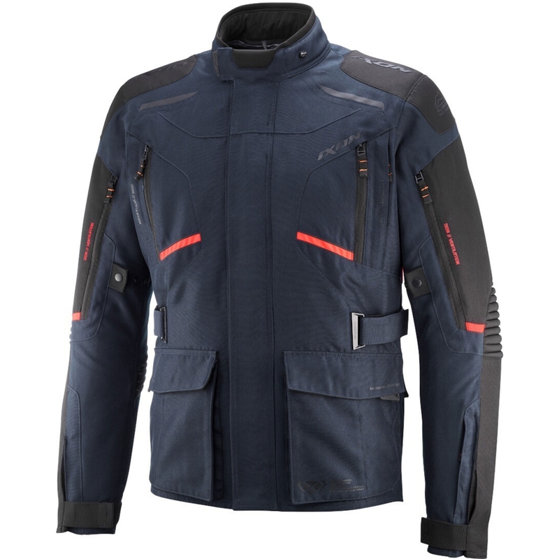 Motocikla jaka IXON Midgard blue-fluo red