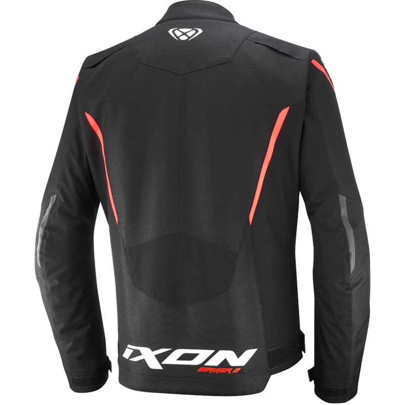 Motocikla jaka IXON Striker 2 melns-balts-sarkans