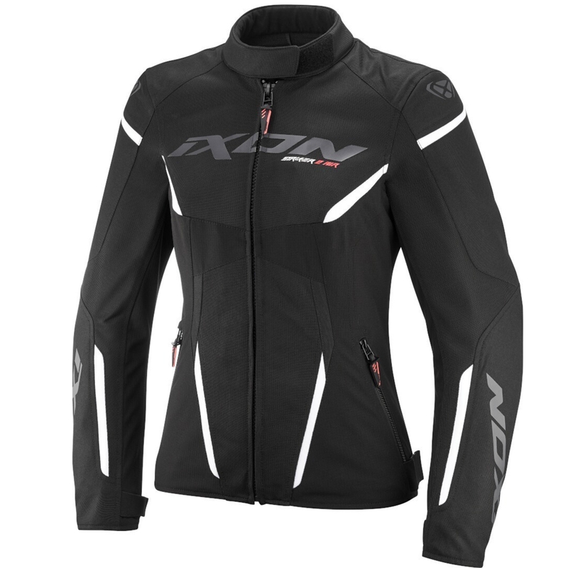 IXON Striker 2 Air WP Lady melnā un baltā motocikla jaka