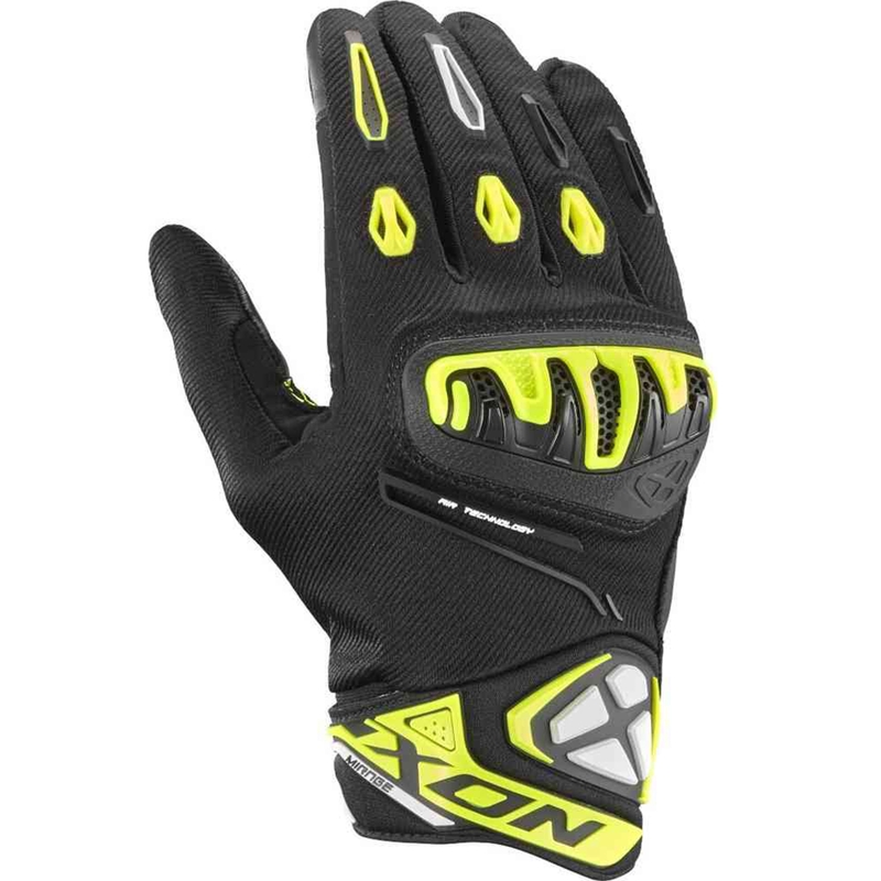 Motocikla cimdi IXON Mirage Air melni-fluo dzelteni