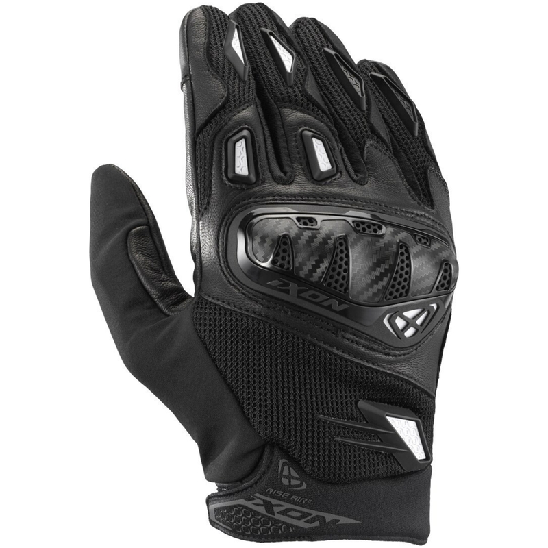 Motocikla cimdi IXON Rise Air 2 melns un balts