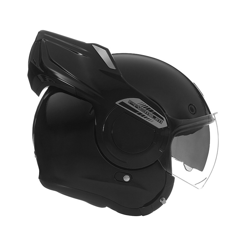 NOX PREMIUM Stratos flip-up moto ķivere matēti melna