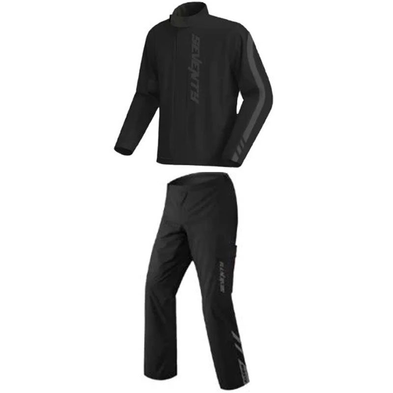 Divdaļīgs lietus kostīms Seventy Degrees SD-S5 Monsoon Suit melns-melns