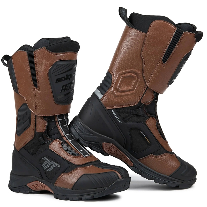 Motocikla zābaki Seventy Degrees SD-BA6 Stelvio High brūns