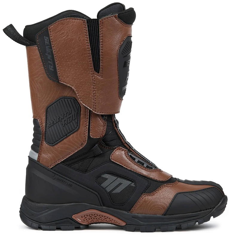 Motocikla zābaki Seventy Degrees SD-BA6 Stelvio High brūns