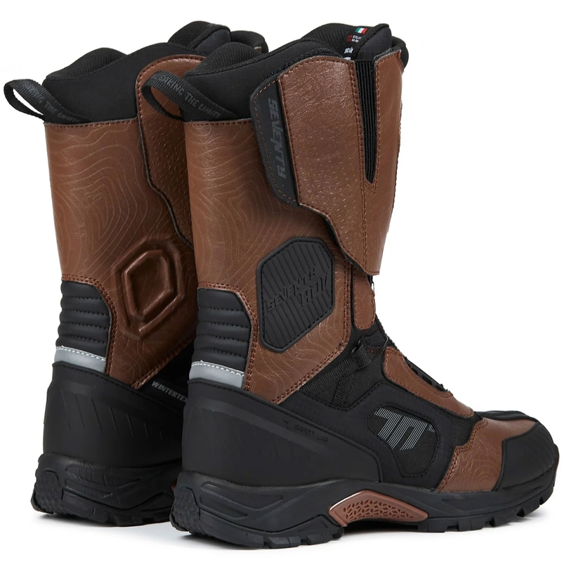 Motocikla zābaki Seventy Degrees SD-BA6 Stelvio High brūns