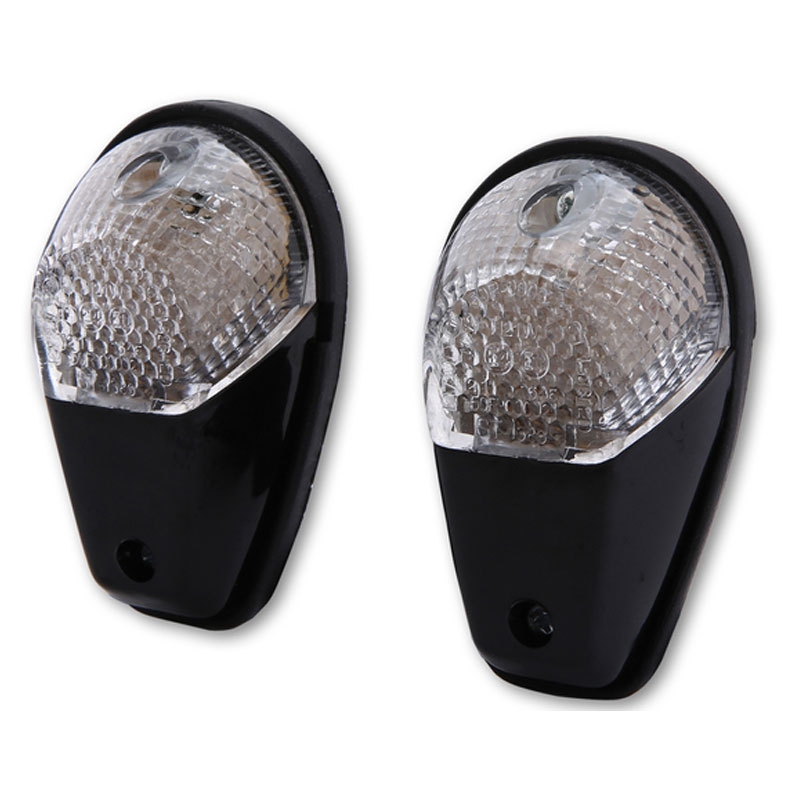 Highsider Smart LED melns un caurspīdīgs motocikla mirgotājs