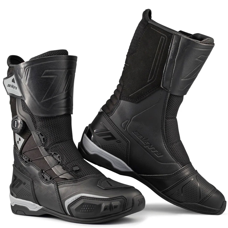 Motocikla zābaki Seventy Degrees SD-BT9 Gavia melni