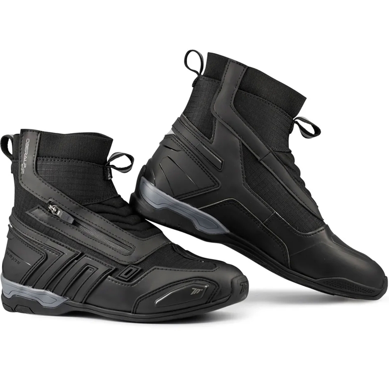 Motociklu zābaki Seventy Degrees SD-BT7 Oberalp Low black melni