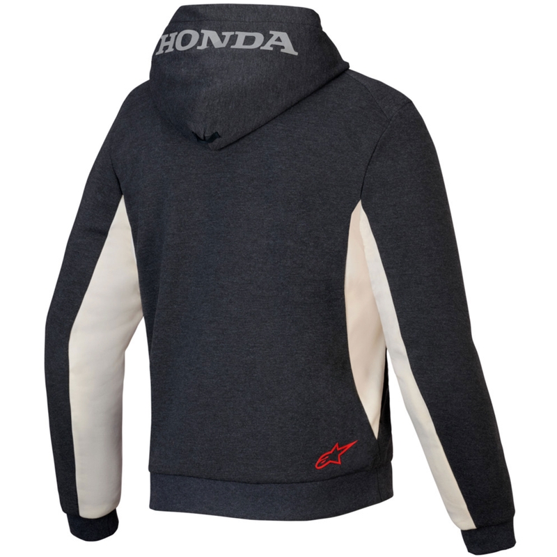 Alpinestars Chrome V3 sporta jaka ar kapuci Honda tumši pelēka-krēmkrāsas-sarkana