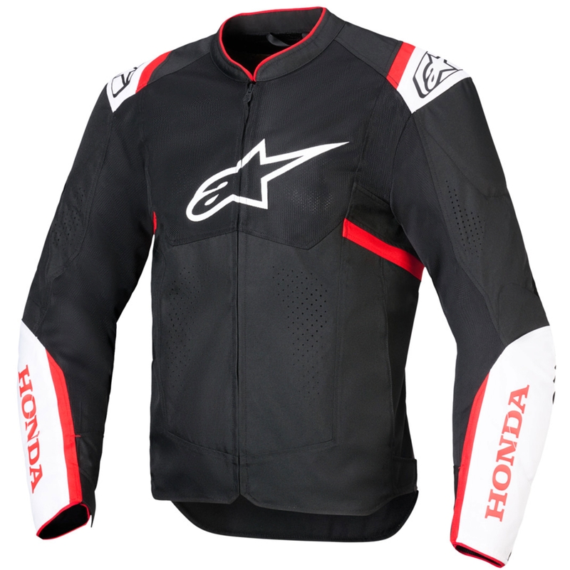 Alpinestars T-SPS Air V2 motocikla jaka Honda melna, balta un sarkana