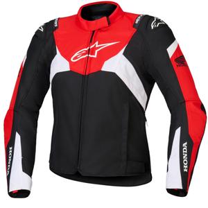 Sieviešu ūdensnecaurlaidīga motocikla jaka Alpinestars Stella T-Jaws V4 Honda melna, sarkana un balta