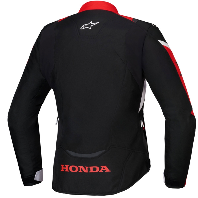 Sieviešu ūdensnecaurlaidīga motocikla jaka Alpinestars Stella T-Jaws V4 Honda melna, sarkana un balta