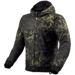 Softshell jaka Revit Saros WB melns-tumši zaļš