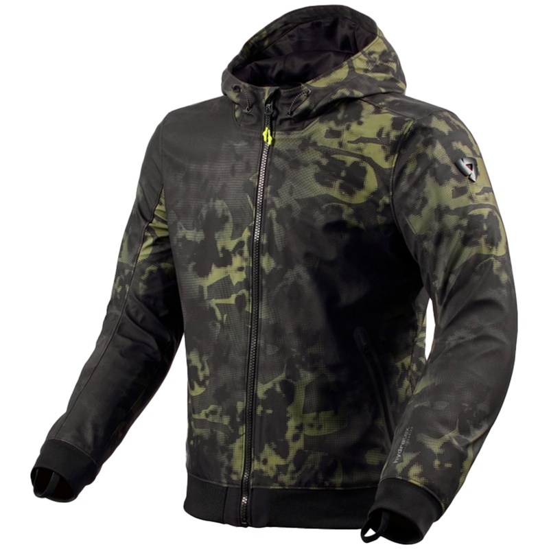 Softshell jaka Revit Saros WB melns-tumši zaļš