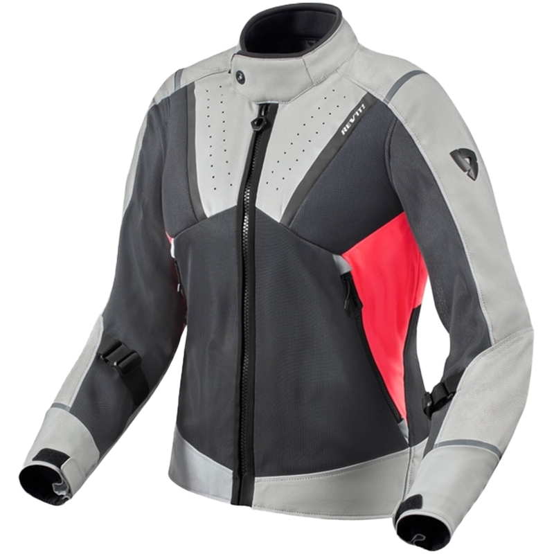 Sieviešu Revit Airwave 4 motocikla jaka pelēkā un rozā krāsā
