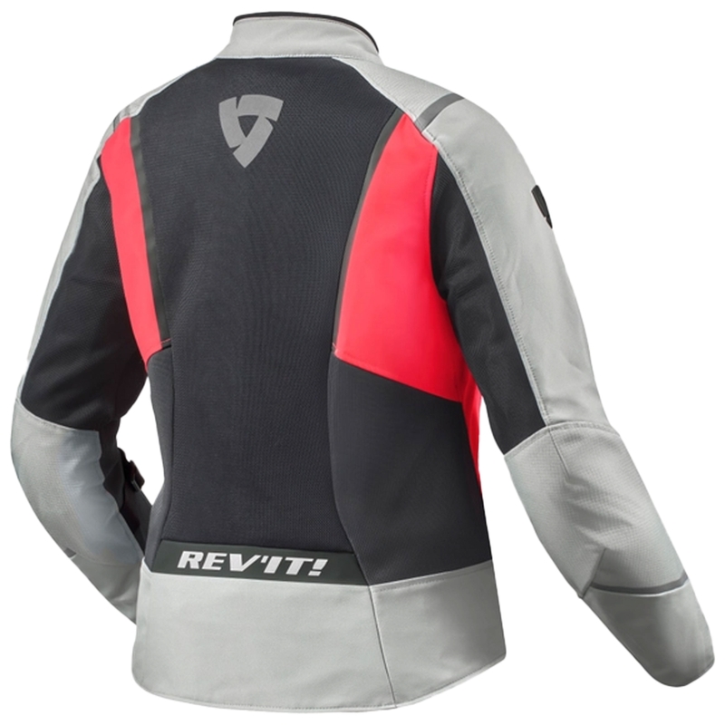 Sieviešu Revit Airwave 4 motocikla jaka pelēkā un rozā krāsā