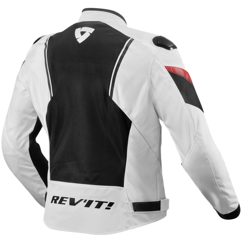 Revit Control Control Air H2O motocikla jaka melnā un baltā krāsā