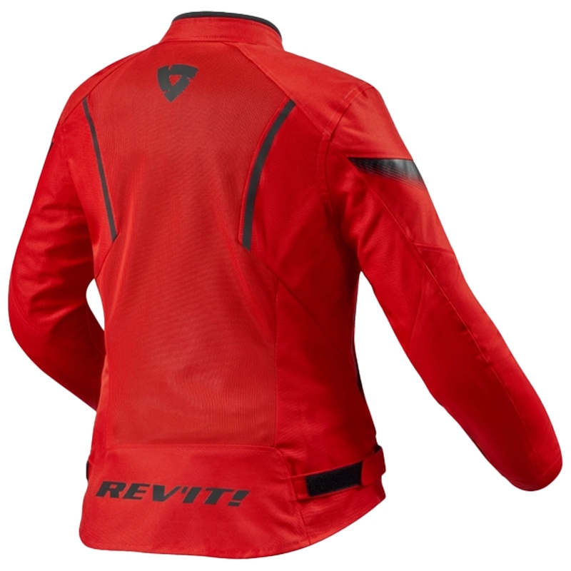 Sieviešu Revit Control Air H2O motocikla jaka sarkanā un melnā krāsā