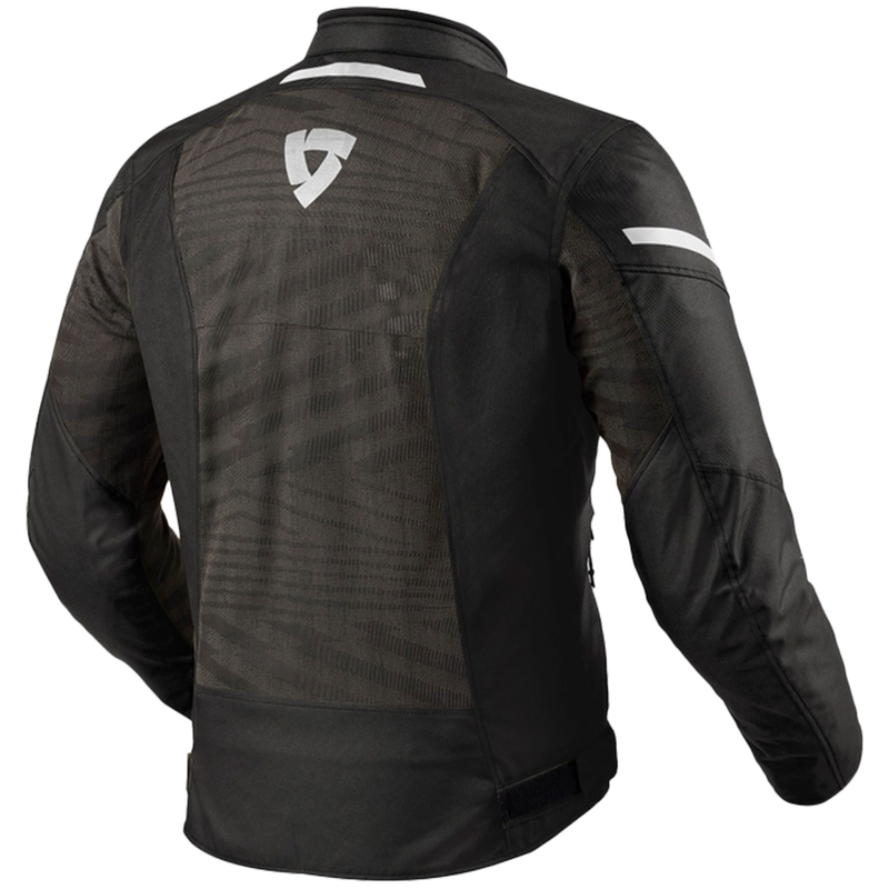 Revit Torque 2 H2O melnā un baltā motocikla jaka