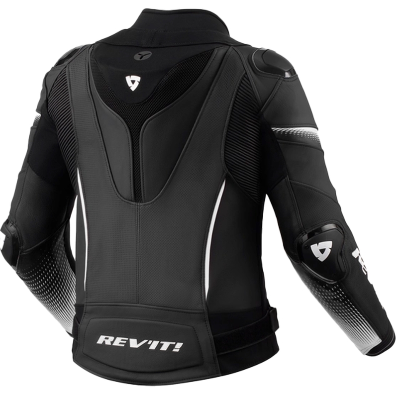 Sieviešu Revit Xena 4 Pro Black and White ādas motocikla jaka