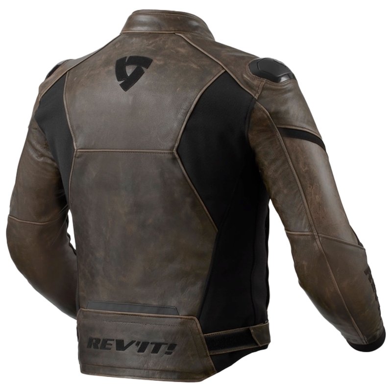 Revit Parallax brūna ādas motocikla jaka