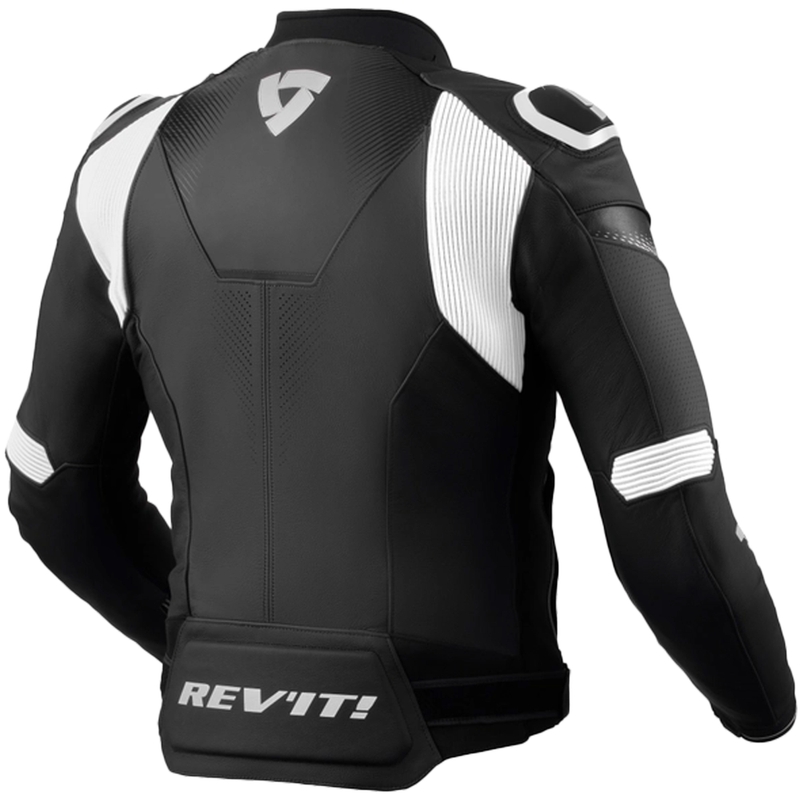 Revit Control melnā un baltā ādas motocikla jaka