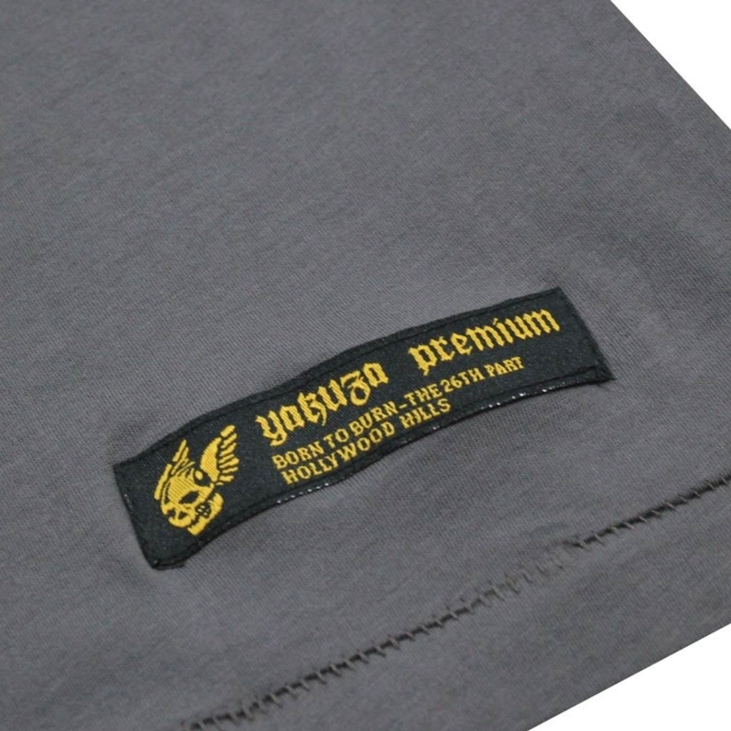 Yakuza Premium T-krekls Born To Burn Flying Riots Los Angeles tumši pelēks
